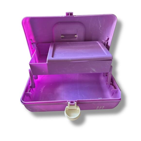 Caboodles On-The-Go-Girl Classic Cosmetic Case, Purple Marble Lilac NEW - Picture 6 of 11